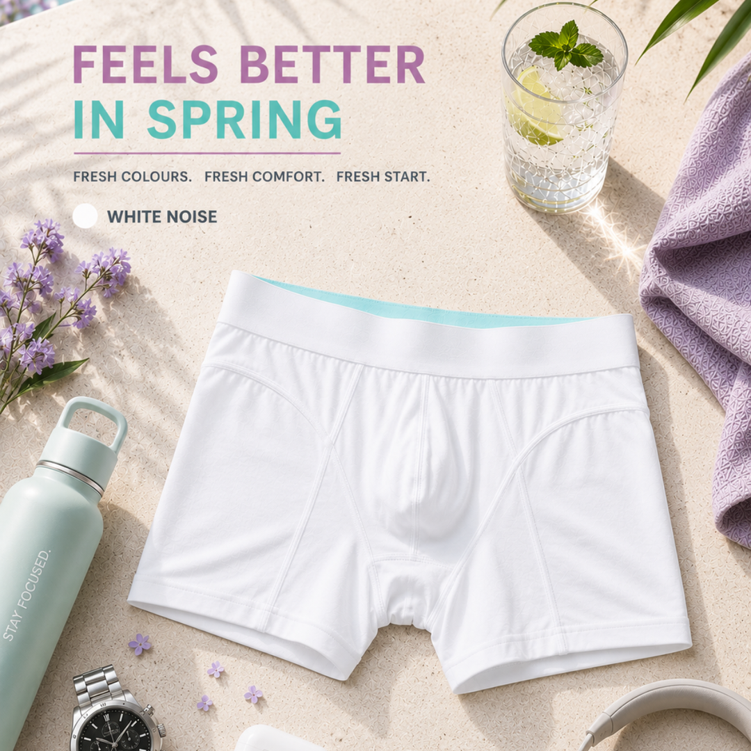 Hybrid Undies (Everyday) - Mid Length - White Noise