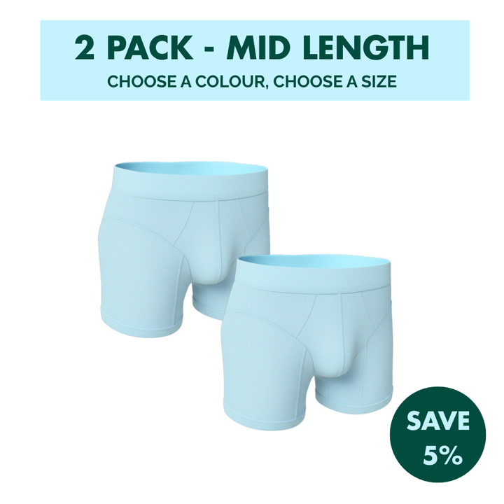 2 Pack - Hybrid Undies - Mid Length