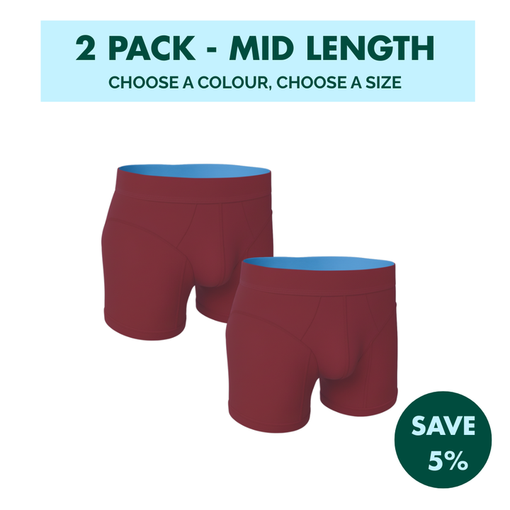 2 Pack - Hybrid Undies - Mid Length