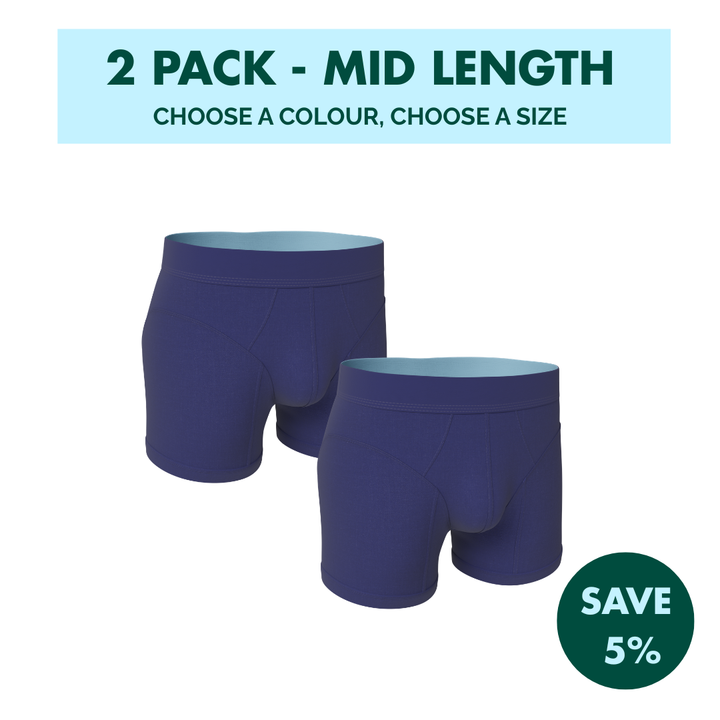 2 Pack - Hybrid Undies - Mid Length