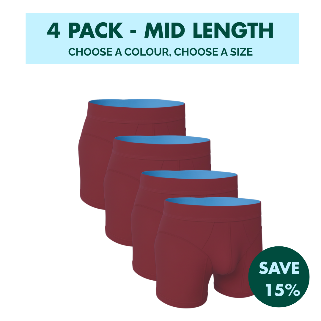 4 Pack - Hybrid Undies - Mid Length