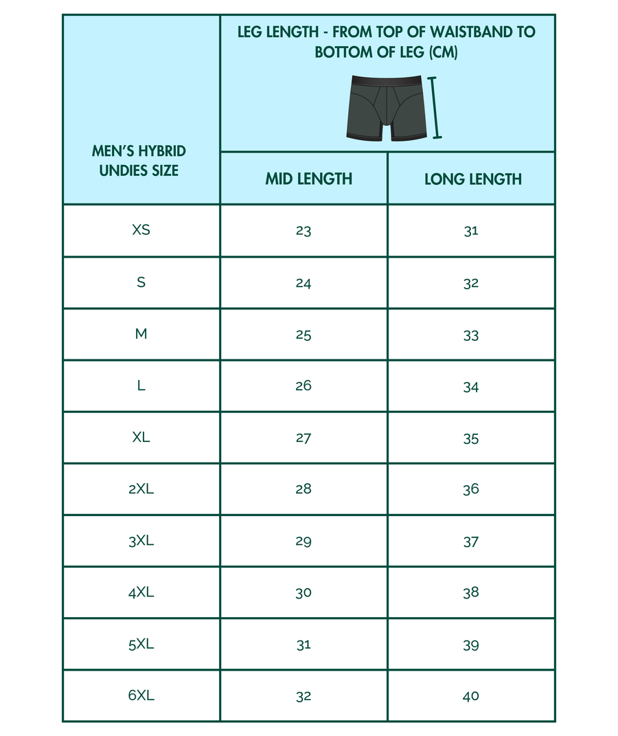 Men's Size Guide – The Better Collection